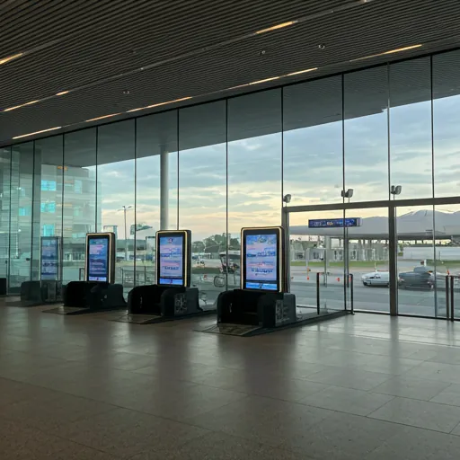 Airport terminal kiosk